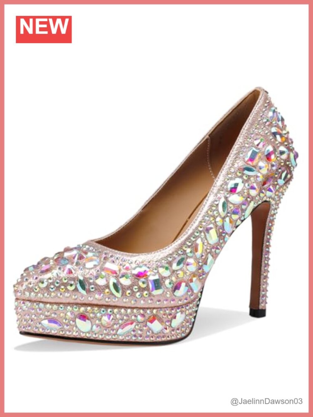 Glitter Rhinestone Platform Pumps Women Square Toe Chunky Heels